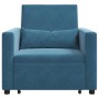 Sofá Cama Individual Azul 90 x 165 x 87 cm Terciopelo