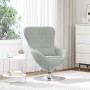 Sillón huevo Gris claro 63 x 73 x 90 cm Terciopelo