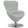 Sillón huevo Gris claro 63 x 73 x 90 cm Terciopelo