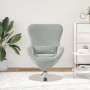 Sillón huevo Gris claro 63 x 73 x 90 cm Terciopelo