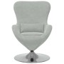 Sillón huevo Gris claro 63 x 73 x 90 cm Terciopelo