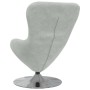 Sillón huevo Gris claro 63 x 73 x 90 cm Terciopelo