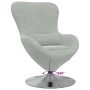 Sillón huevo Gris claro 63 x 73 x 90 cm Terciopelo