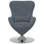 Sillón huevo Gris oscuro 63 x 73 x 90 cm Terciopelo