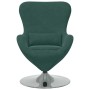 Sillón huevo Verde oscuro 63 x 73 x 90 cm Terciopelo
