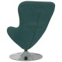 Sillón huevo Verde oscuro 63 x 73 x 90 cm Terciopelo
