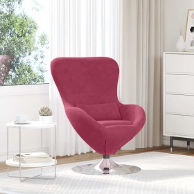 Sillón huevo Rojo vino tinto 63 x 73 x 90 cm Terciopelo Sillón huevo Rojo vino tinto 63 x 73 x 90 cm Terciopelo