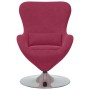 Sillón huevo Rojo vino tinto 63 x 73 x 90 cm Terciopelo