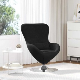 Sillón huevo Negro 63 x 73 x 90 cm Terciopelo Sillón huevo Negro 63 x 73 x 90 cm Terciopelo