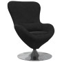 Sillón huevo Negro 63 x 73 x 90 cm Terciopelo
