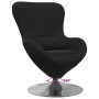 Sillón huevo Negro 63 x 73 x 90 cm Terciopelo