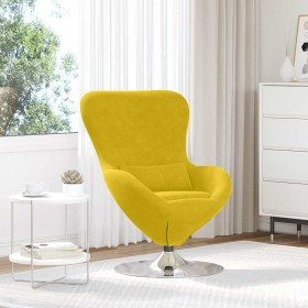Sillón huevo Amarillo 63 x 73 x 90 cm Terciopelo