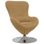 Sillón huevo Marrón claro 63 x 73 x 90 cm Terciopelo