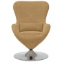 Sillón huevo Marrón claro 63 x 73 x 90 cm Terciopelo