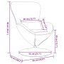 Sillón huevo Crema 63 x 73 x 90 cm Terciopelo