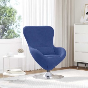 Sillón huevo Azul Policía 63 x 73 x 90 cm Terciopelo en Sillones | Comprar online en Foro24