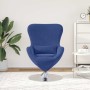 Sillón huevo Azul Policía 63 x 73 x 90 cm Terciopelo
