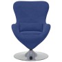 Sillón huevo Azul Policía 63 x 73 x 90 cm Terciopelo