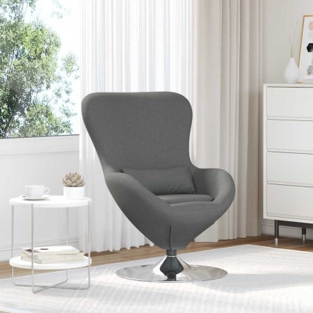 Sillón huevo Gris oscuro 63 x 73 x 90 cm tela