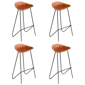 Küchenhocker 4 Einheiten braunes Echtleder von vidaXL, Küchenhocker - Ref: Foro24-276365, Preis: 442,27 €, Rabatt: %