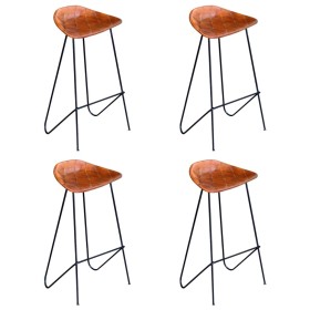 Küchenhocker 4 Einheiten braunes Echtleder von vidaXL, Küchenhocker - Ref: Foro24-276365, Preis: 450,01 €, Rabatt: %