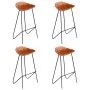 Taburetes de cocina 4 unidades cuero auténtico marrón de vidaXL, Taburetes de cocina - Ref: Foro24-276365, Precio: 442,24 €, ...