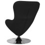 Sillón huevo Negro 63 x 73 x 90 cm tela