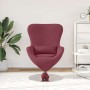 Sillón huevo Rojo vino tinto 63 x 73 x 90 cm tela