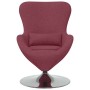 Sillón huevo Rojo vino tinto 63 x 73 x 90 cm tela