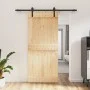 Sliding door with solid pine wood hardware 90x210 cm by vidaXL, Doors - Ref: Foro24-3202974, Price: 171,11 €, Discount: %