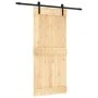 Schiebetür mit Beschlägen aus massivem Zirbenholz 90x210 cm von vidaXL, Türen - Ref: Foro24-3202974, Preis: 171,08 €, Rabatt: %
