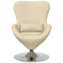 Sillón huevo Crema 63 x 73 x 90 cm tela