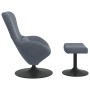 Silla Huevo con Puff Gris oscuro 63 x 73 x 90 cm Terciopelo