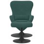 Silla Huevo con Puff Verde oscuro 63 x 73 x 90 cm Terciopelo