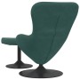 Silla Huevo con Puff Verde oscuro 63 x 73 x 90 cm Terciopelo