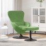 Silla Huevo con Puff Verde claro 63 x 73 x 90 cm Terciopelo