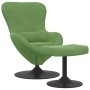 Silla Huevo con Puff Verde claro 63 x 73 x 90 cm Terciopelo