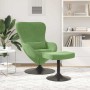 Silla Huevo con Puff Verde claro 63 x 73 x 90 cm Terciopelo