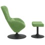 Silla Huevo con Puff Verde claro 63 x 73 x 90 cm Terciopelo