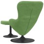 Silla Huevo con Puff Verde claro 63 x 73 x 90 cm Terciopelo