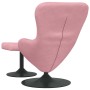 Silla Huevo con Puff Rosa 63 x 73 x 90 cm Terciopelo