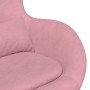 Silla Huevo con Puff Rosa 63 x 73 x 90 cm Terciopelo