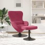 Silla Huevo con Puff Rojo vino tinto 63 x 73 x 90 cm Terciopelo