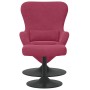 Silla Huevo con Puff Rojo vino tinto 63 x 73 x 90 cm Terciopelo