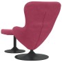 Silla Huevo con Puff Rojo vino tinto 63 x 73 x 90 cm Terciopelo