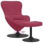 Silla Huevo con Puff Rojo vino tinto 63 x 73 x 90 cm Terciopelo