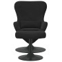 Silla Huevo con Puff Negro 63 x 73 x 90 cm Terciopelo