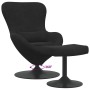 Silla Huevo con Puff Negro 63 x 73 x 90 cm Terciopelo
