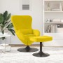 Silla Huevo con Puff Amarillo 63 x 73 x 90 cm Terciopelo