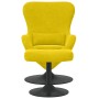 Silla Huevo con Puff Amarillo 63 x 73 x 90 cm Terciopelo
